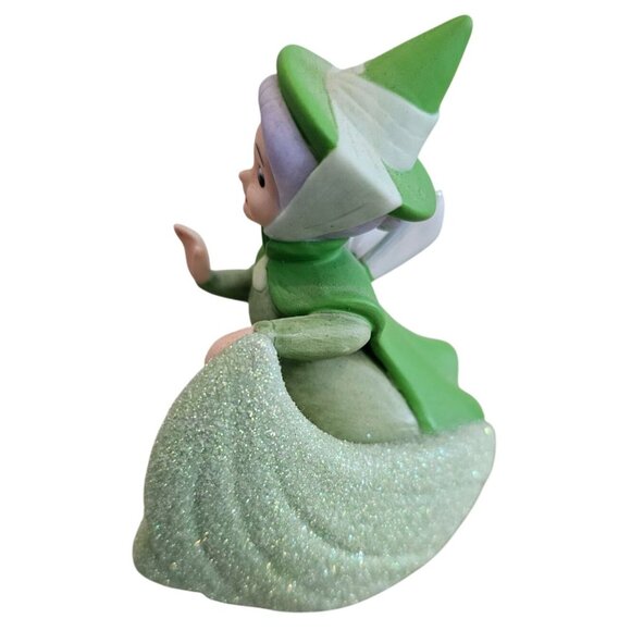 Disney Sleeping Beauty Fairy Godmother Fauna Porcelain Figurine Green Sparkle 4" - Picture 6 of 7